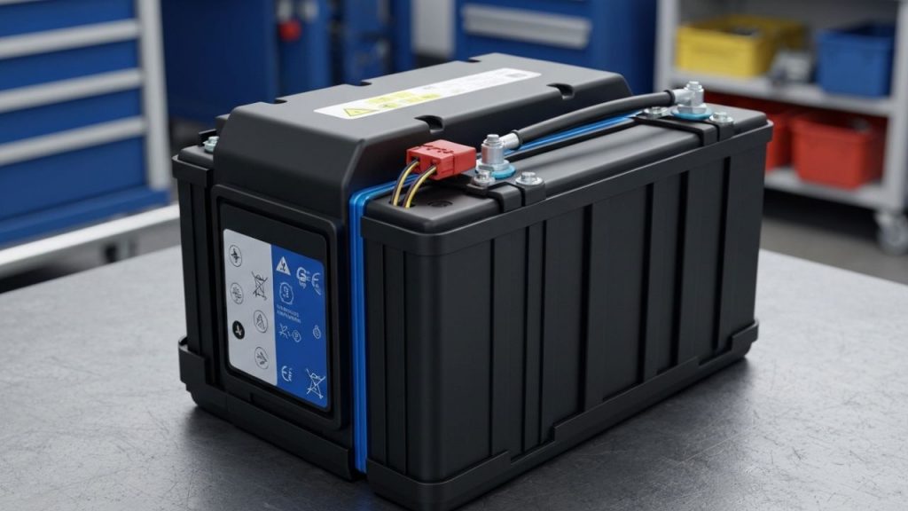 Batería de 12 voltios (o batería auxiliar) de un vehículo