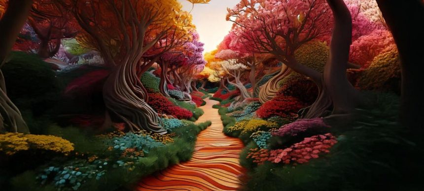 Entorno virtual de un bosque