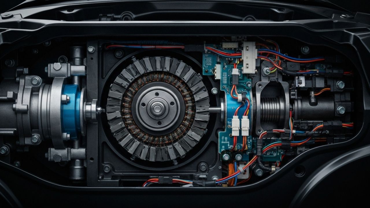 Unidad de propulsión eléctrica de un vehículo eléctrico, comúnmente conocida como e-axle o eje eléctrico